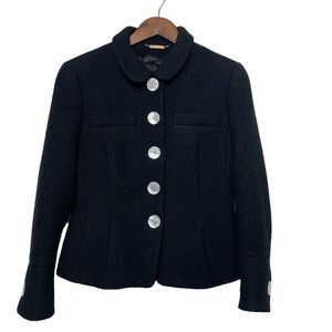 Rena Lange Black Blazer‎ Tailored Wool Blend